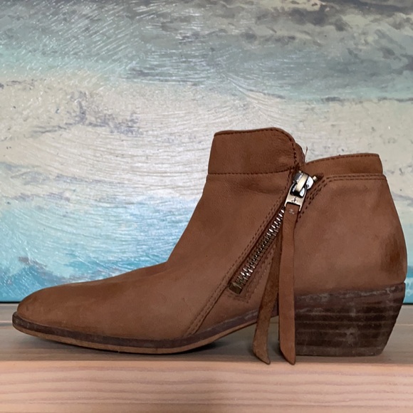 SAM EDELMAN Packer Leather Ankle Bootie Tan size 5 GUC - Picture 10 of 12